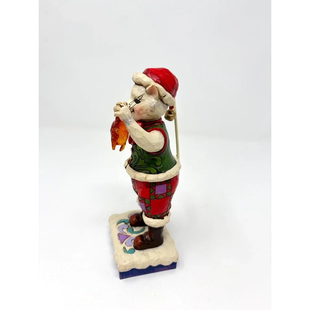 Jim Shore Heartwood Creek Catch The Christmas Spirit Cat Figurine 4027766